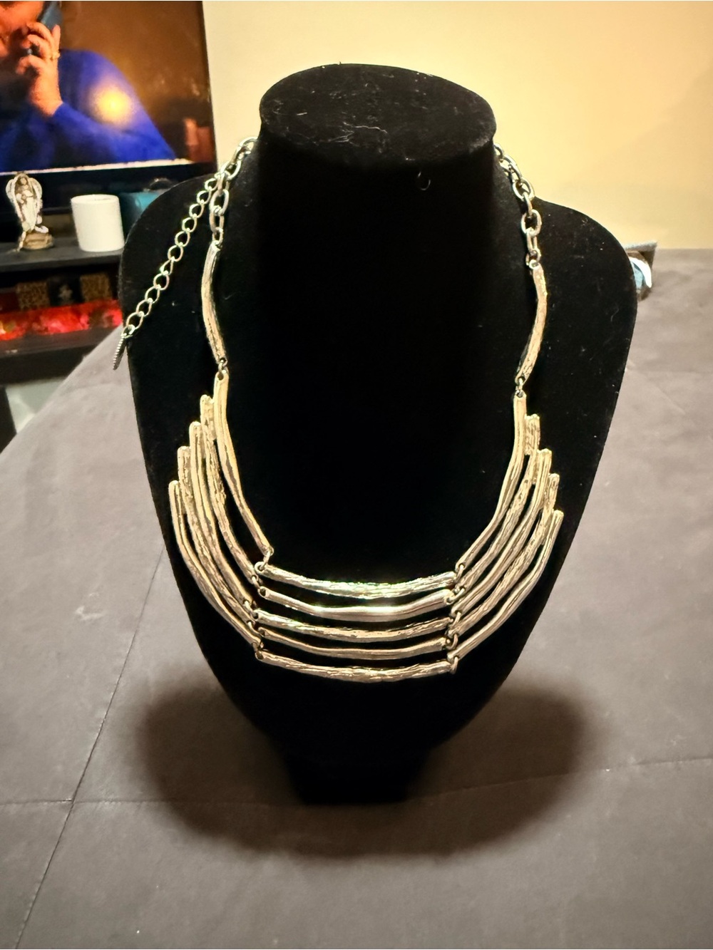Kenneth Cole New York Silver Multi-Bar Layered Necklace